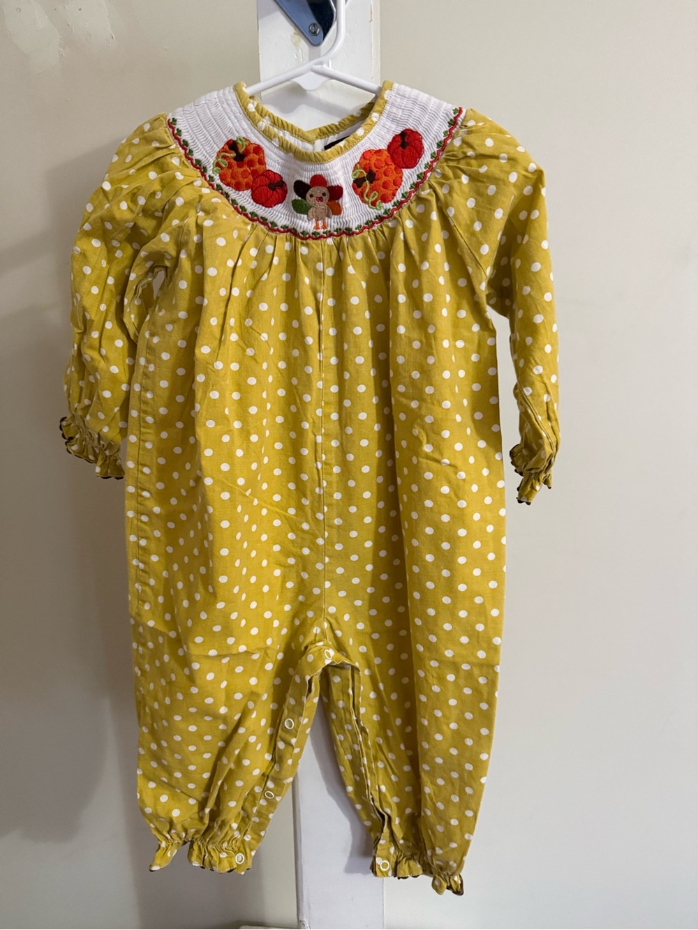 Lil Cactus Smocked Thanksgiving Romper